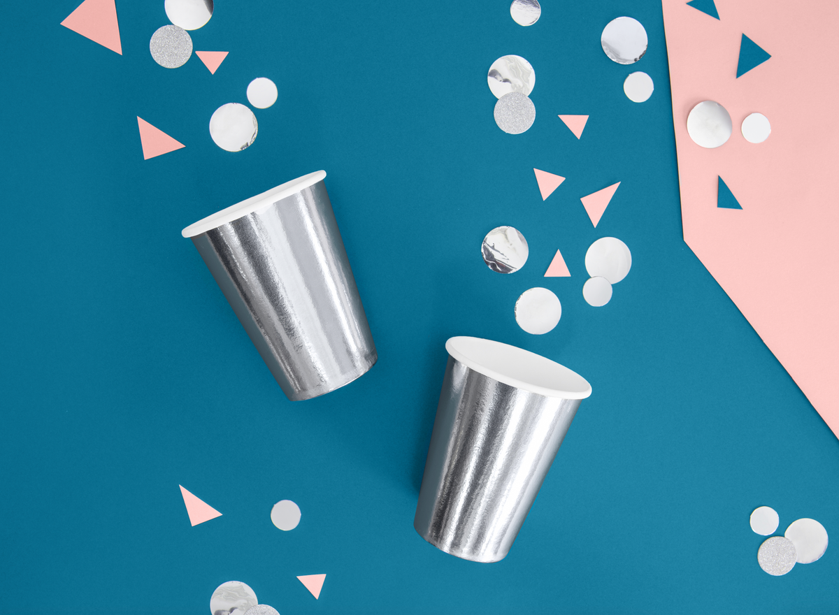 Metallic Silver Cups