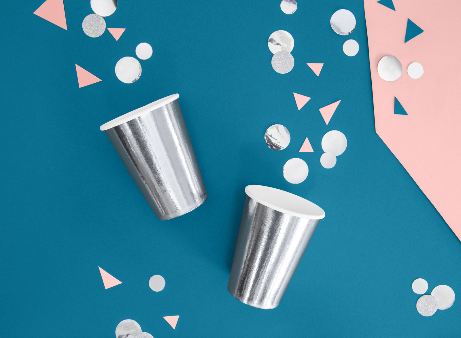 Metallic Silver Cups