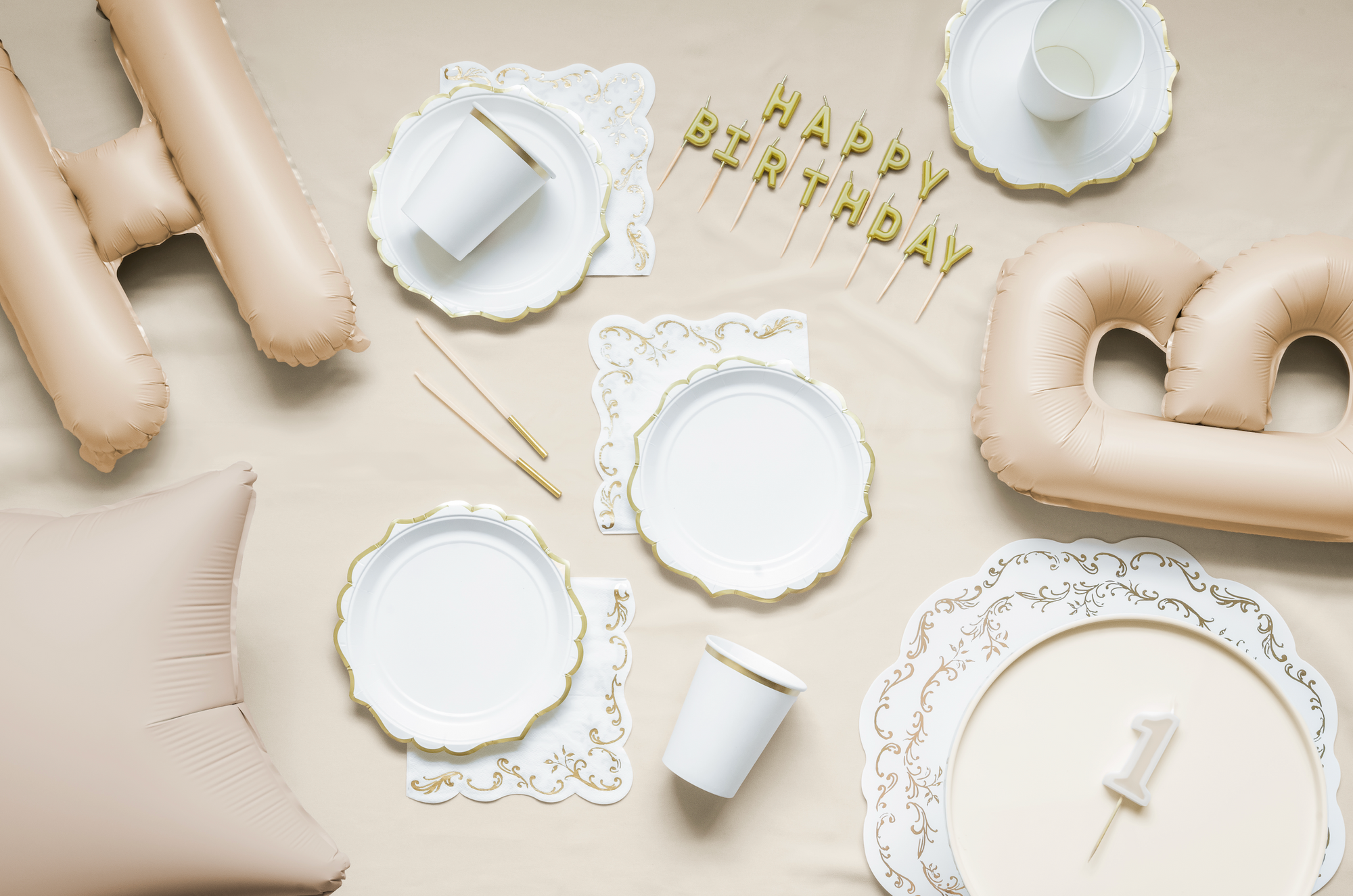 Cream Mini Cake Stand