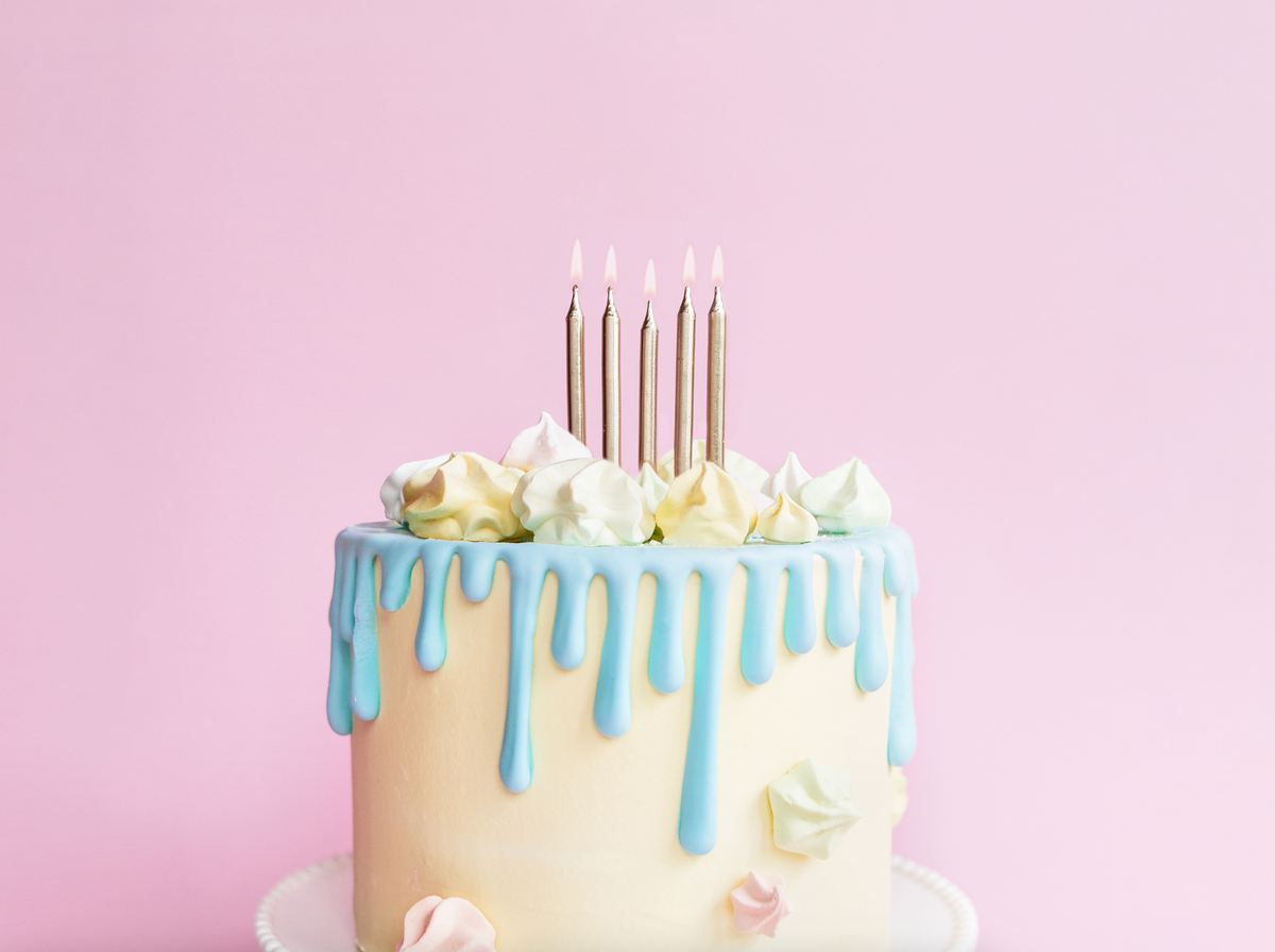 Mini Gold Birthday Candles