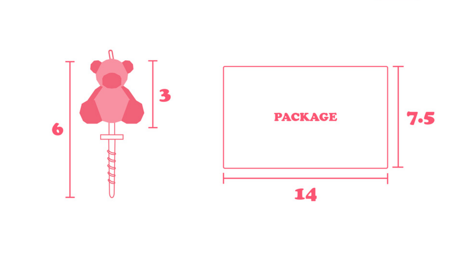 Set of four teddy bear-shaped candles in pink and purple packaging on a white background