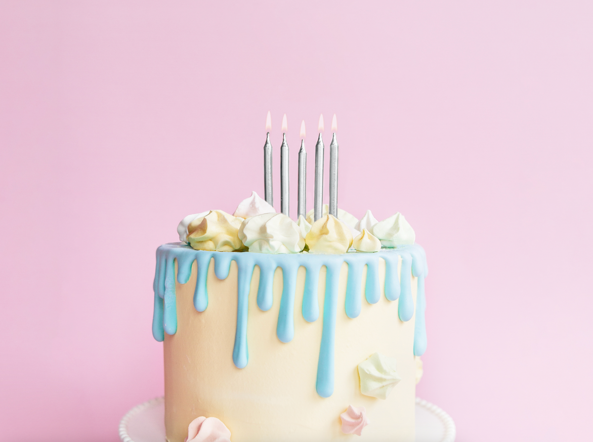 Mini Silver Birthday Candles