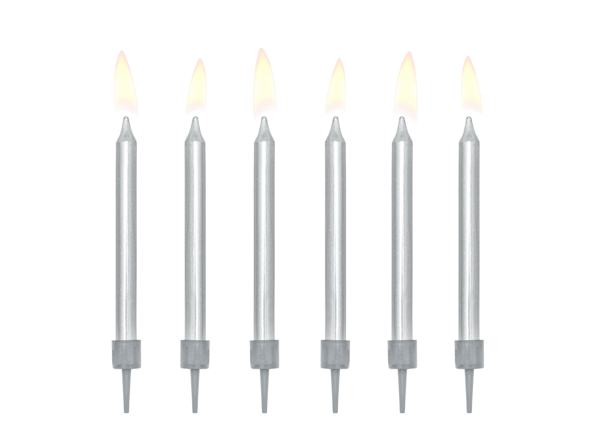 Mini Silver Birthday Candles