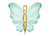 Mint Butterfly Foil Balloon