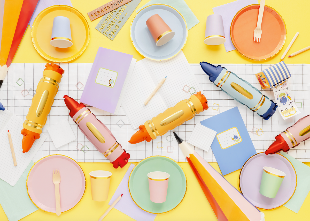 Mixed Pastel Gold Edged Paper Cups