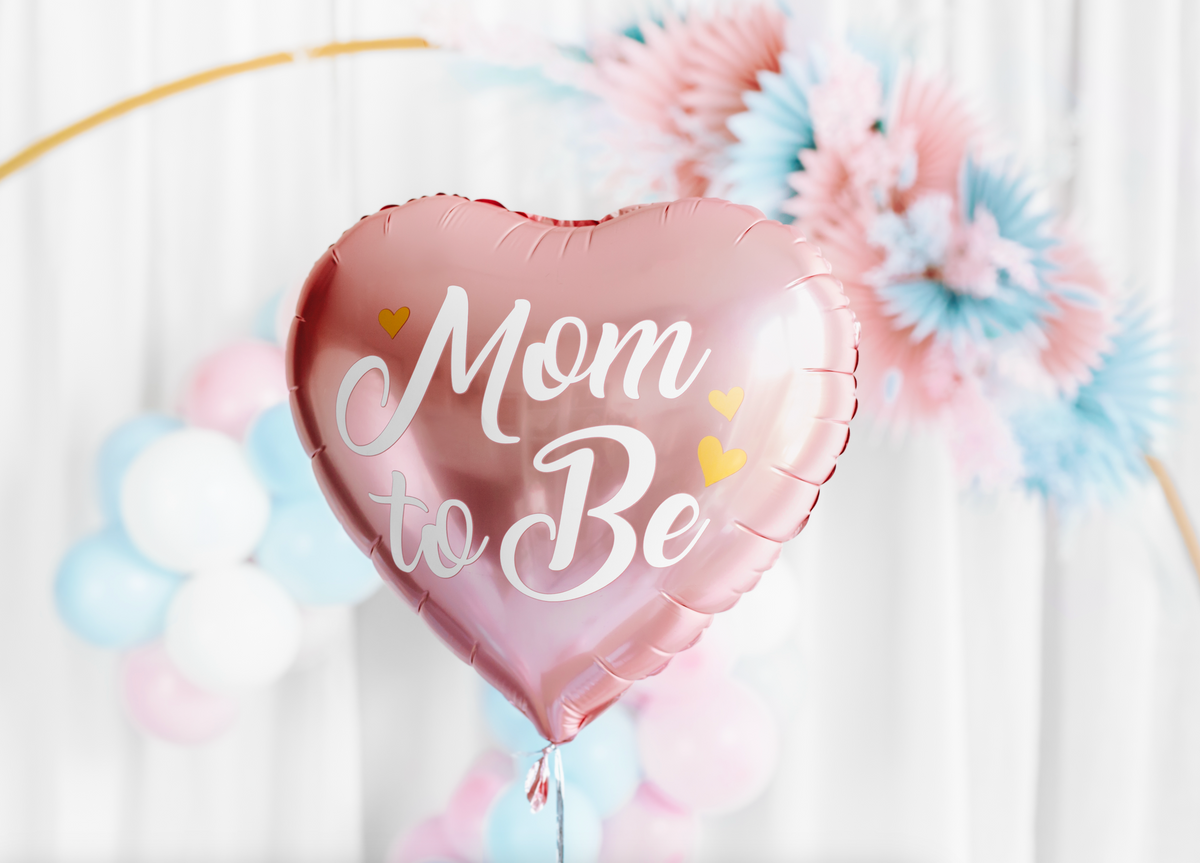 Mom to Be Pink Heart Foil Balloon