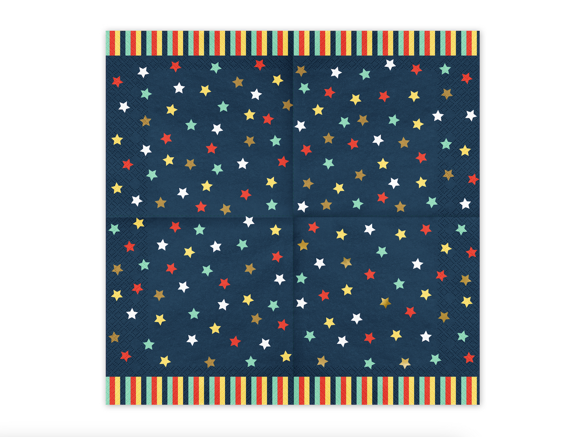 Navy Blue Stars Napkins 