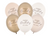 Set of six balloons with 'Happy Birthday to you' text on a white background