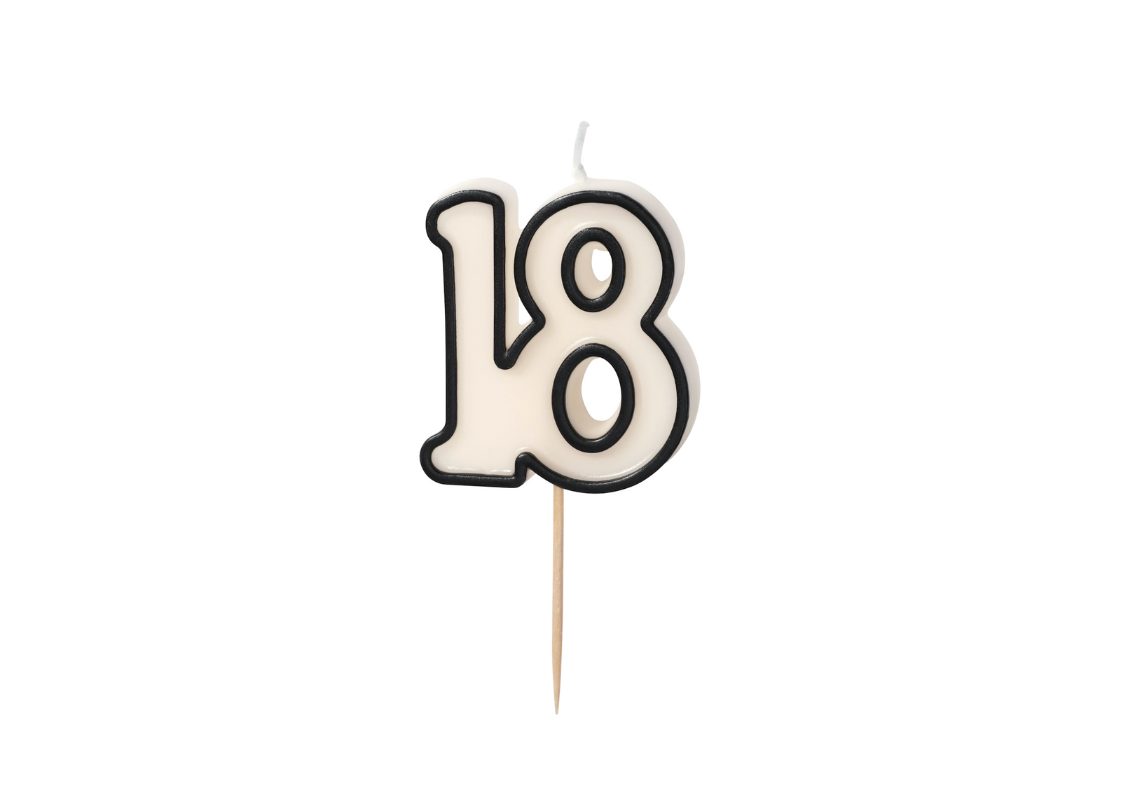 Number 18 Birthday Candle