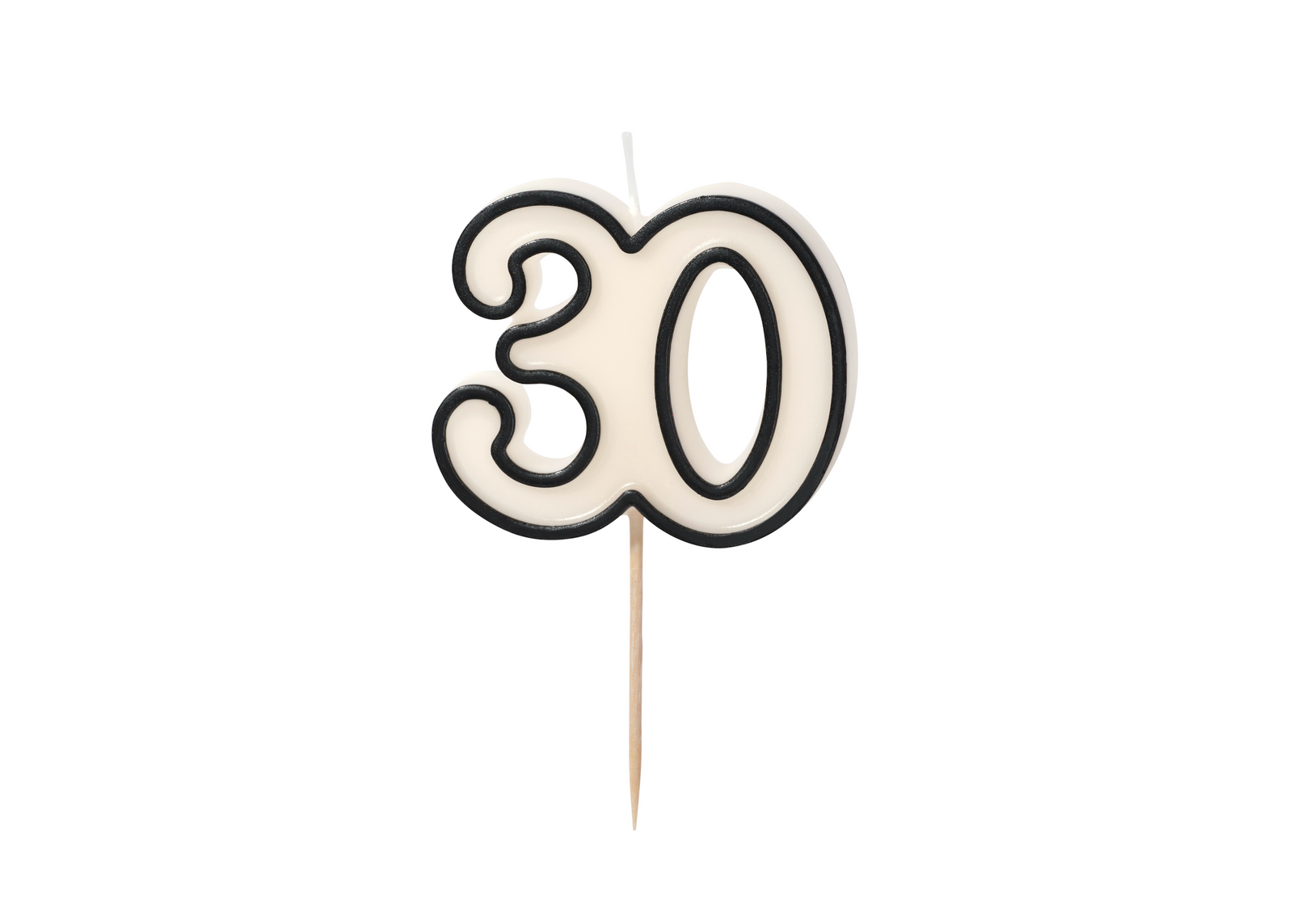 Number 30 Birthday Candle