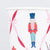 Gift box with Nutcracker and ballerina design on a white background