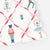 Pattern with ballet dancers, nutcrackers, and pink ribbons on a white background