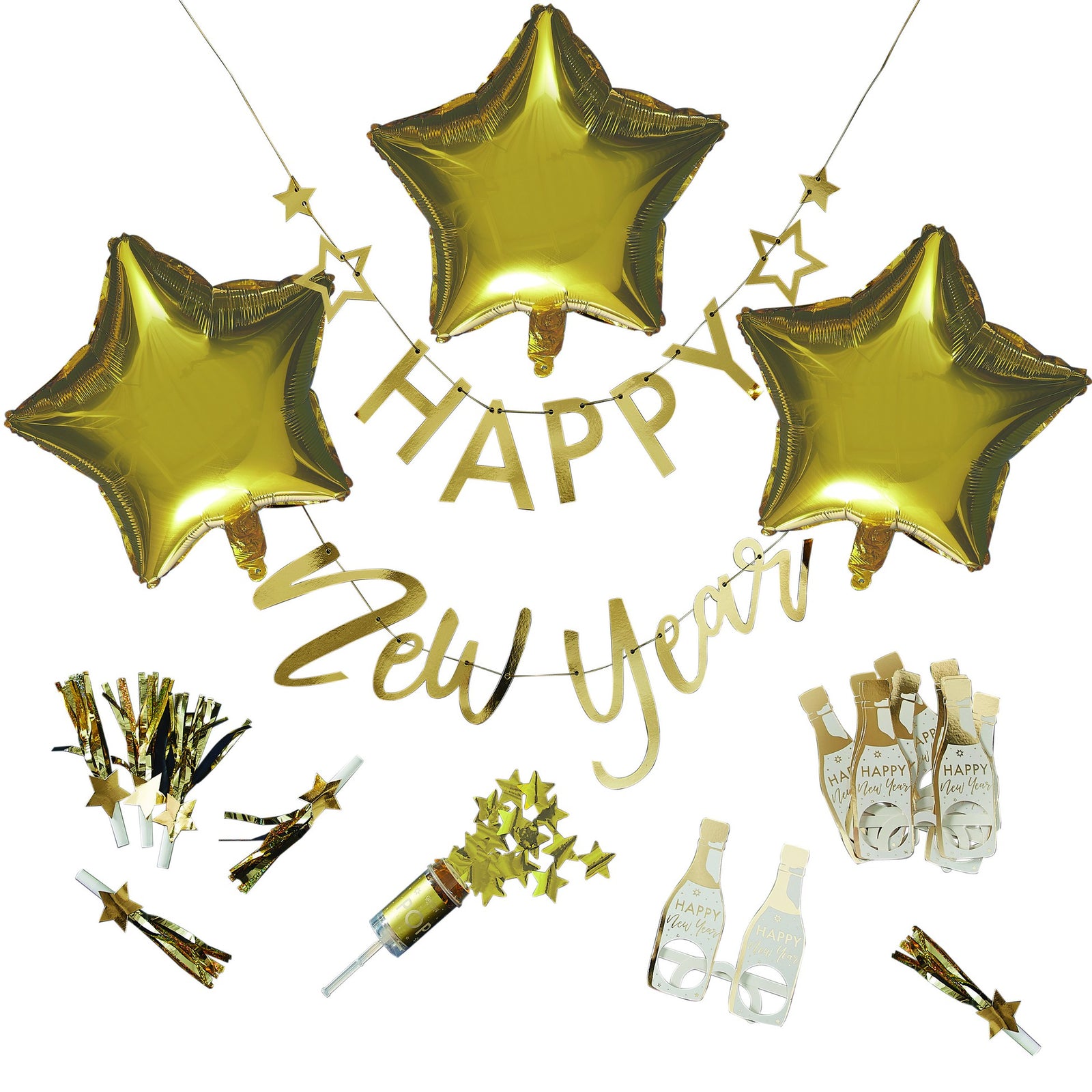Gold New Years Eve Party In a Box