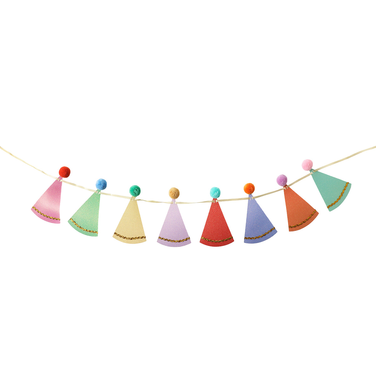 Pom Pom Party Hats Party Garland