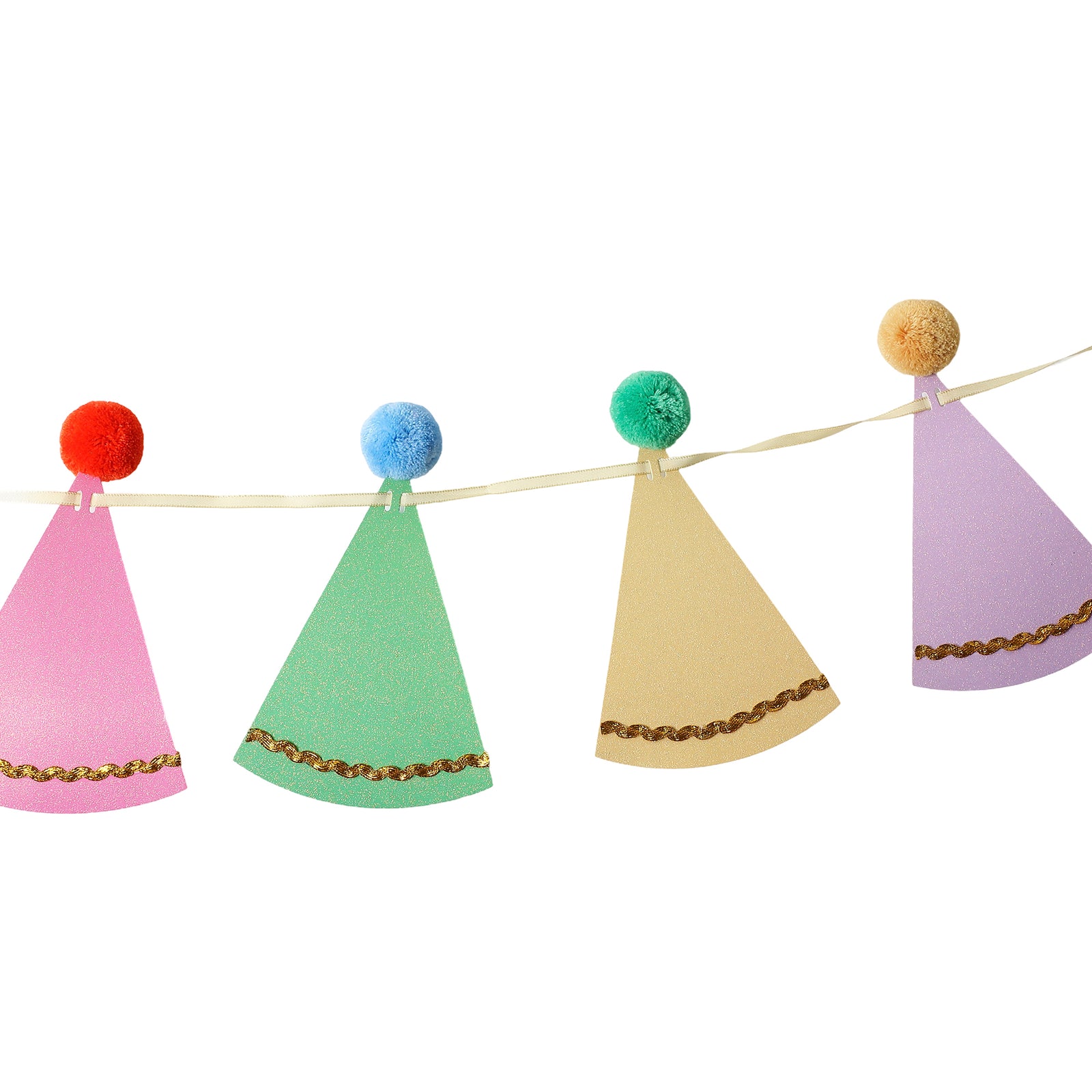 Pom Pom Party Hats Party Garland