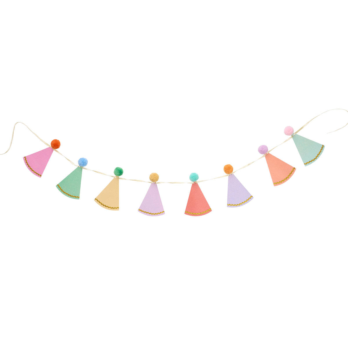Pom Pom Party Hats Party Garland