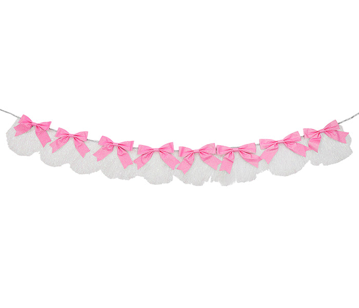 Glitter Bows & Fringe Garland