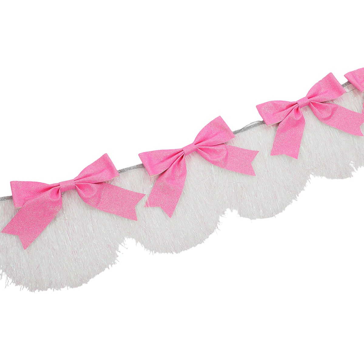 Glitter Bows & Fringe Garland