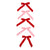 Pink & Red Velvet Clip-on Bow Set