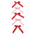 Pink & Red Velvet Clip-on Bow Set