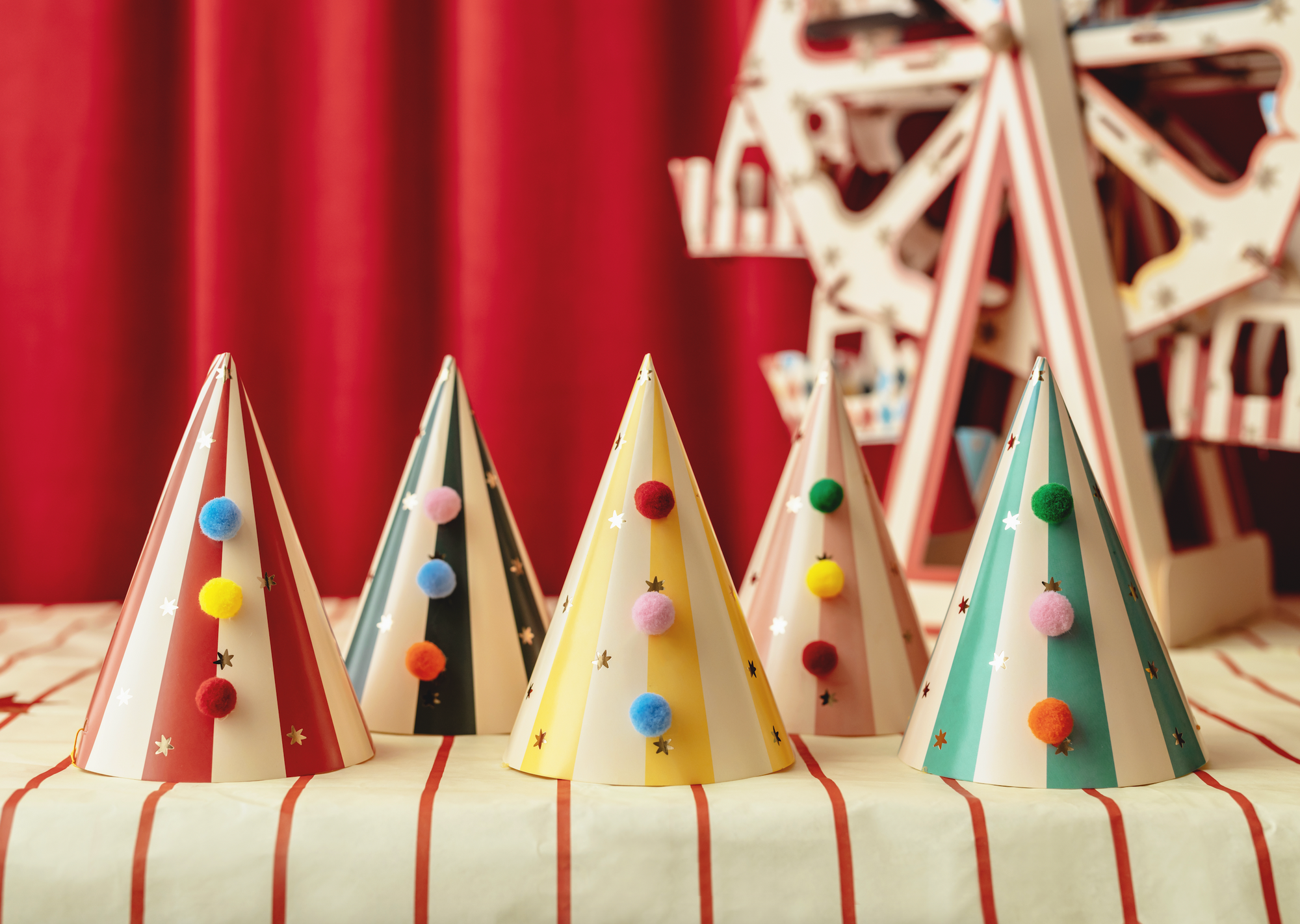 Party Hats with Pompoms