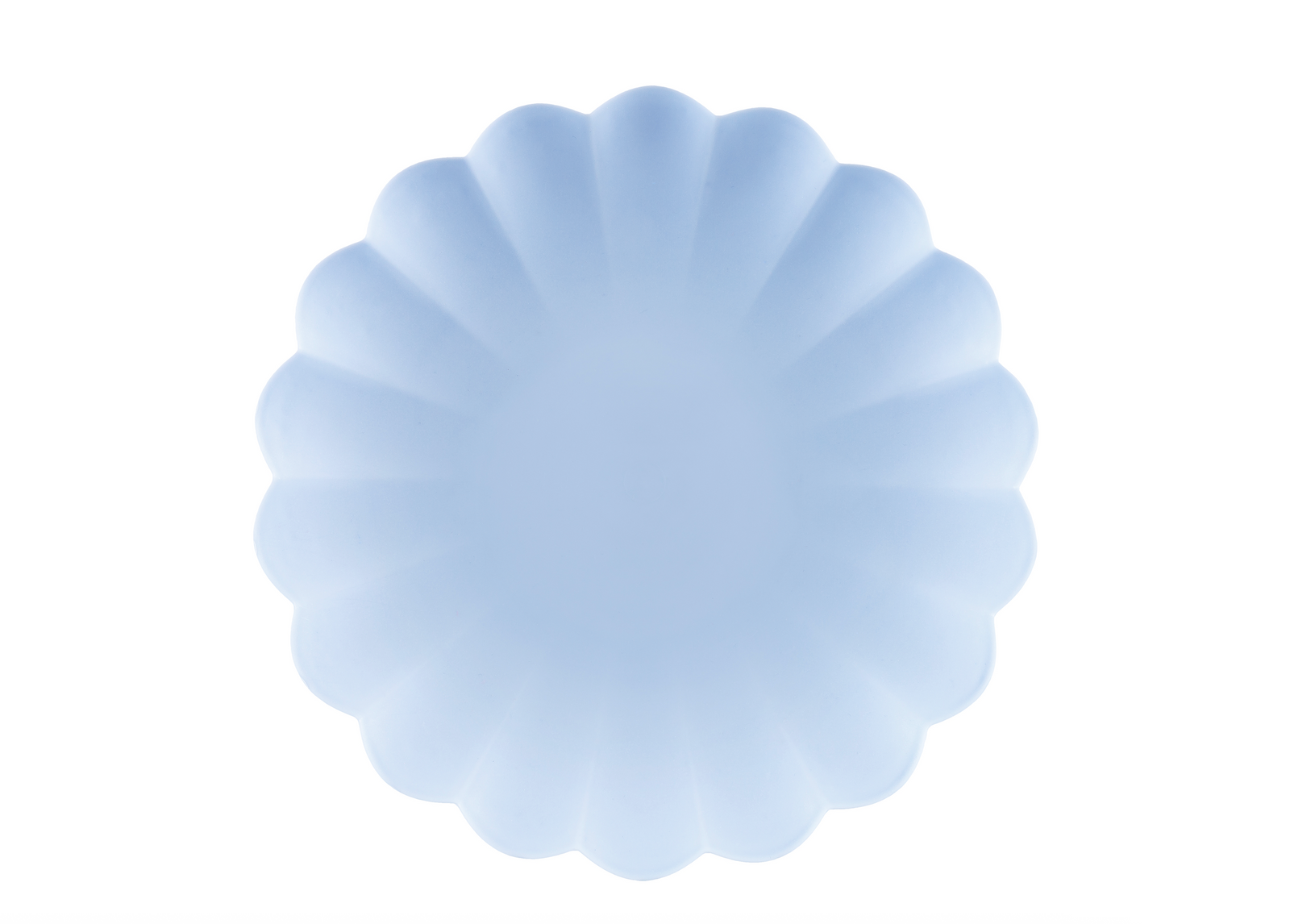 Pastel Blue Frill Plastic Plates