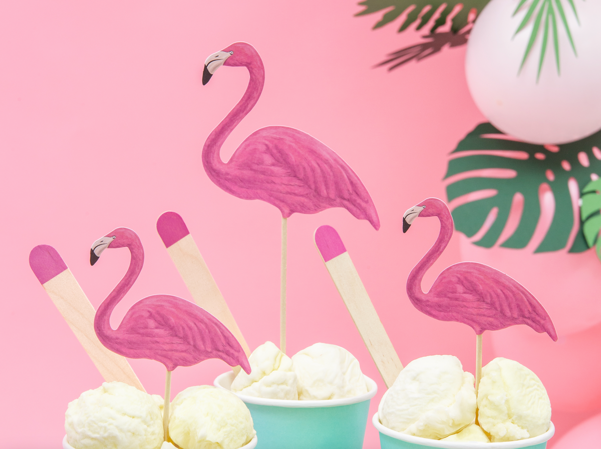 Pink Flamingo Cake Toppers
