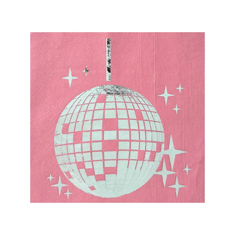 Pink Disco Ball Napkins
