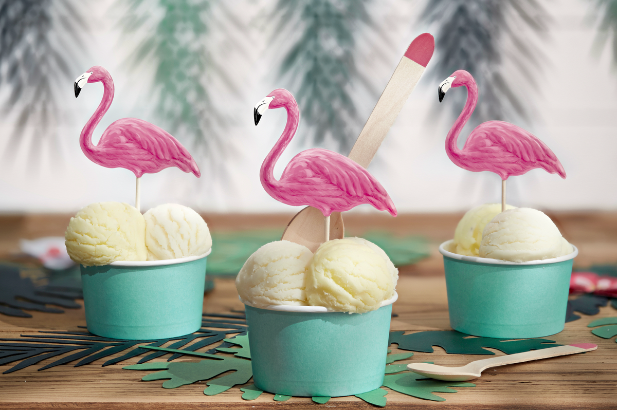 Pink Flamingo Cake Toppers