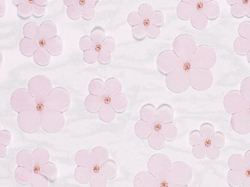  Light Pink Floral Table Runner