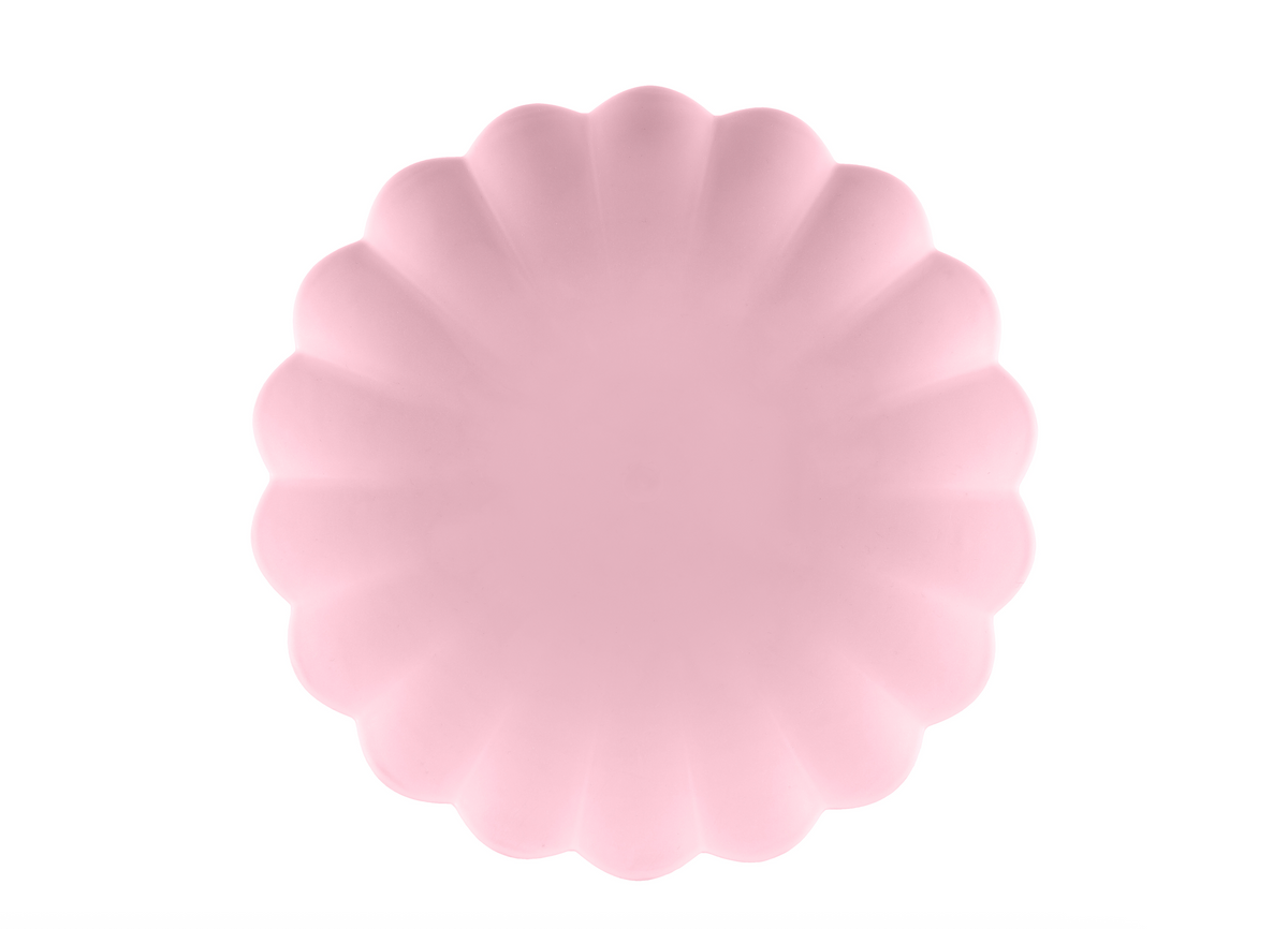 Pink Frill Plastic Plates