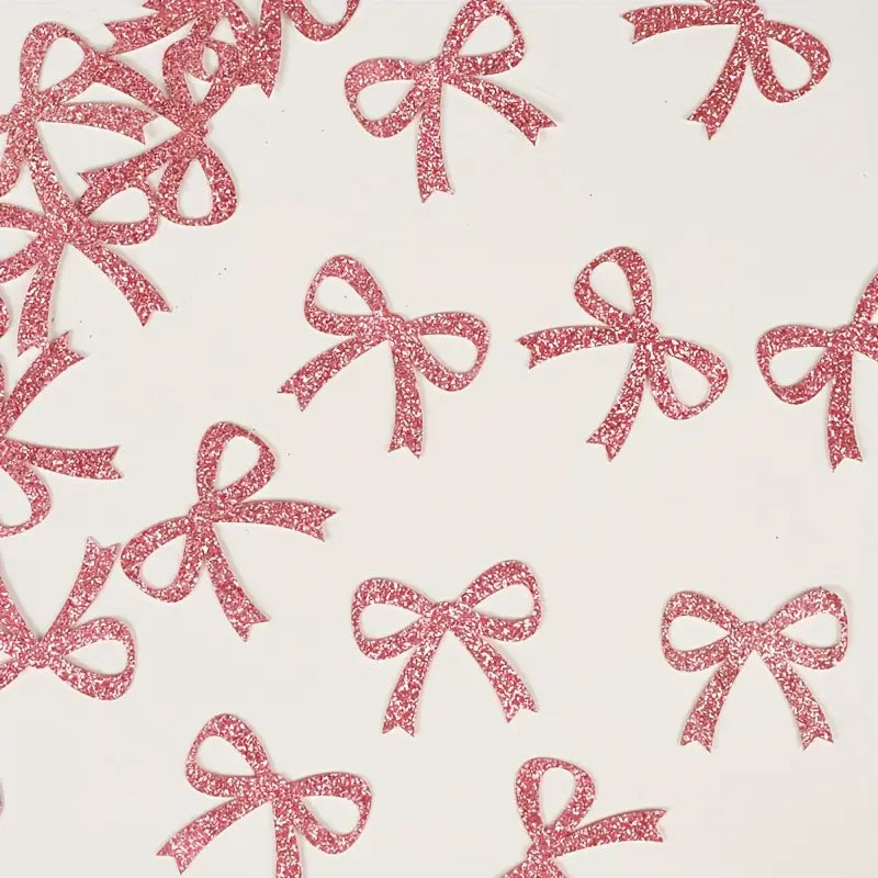 Pink Rose Gold Bow Confetti