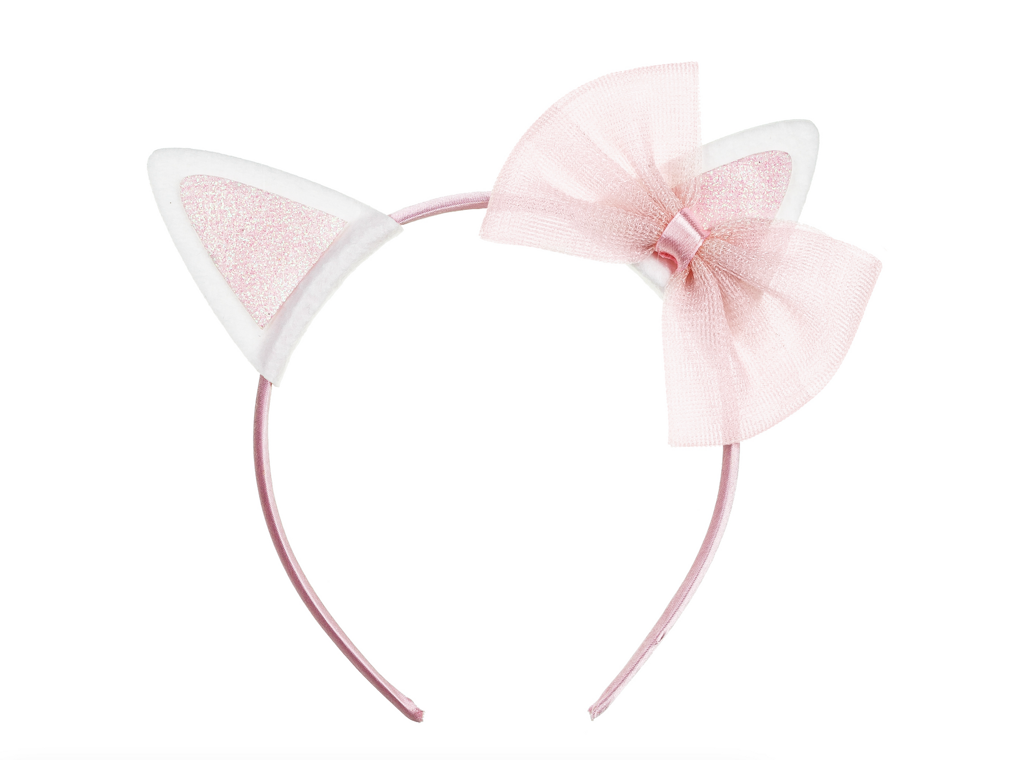 Pink Kitty Headband with Bow