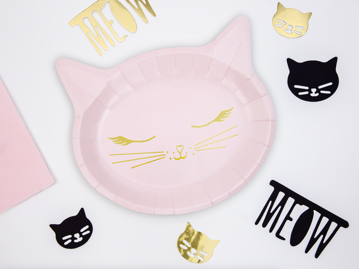 Pink Kitty Cat Lunch Plates