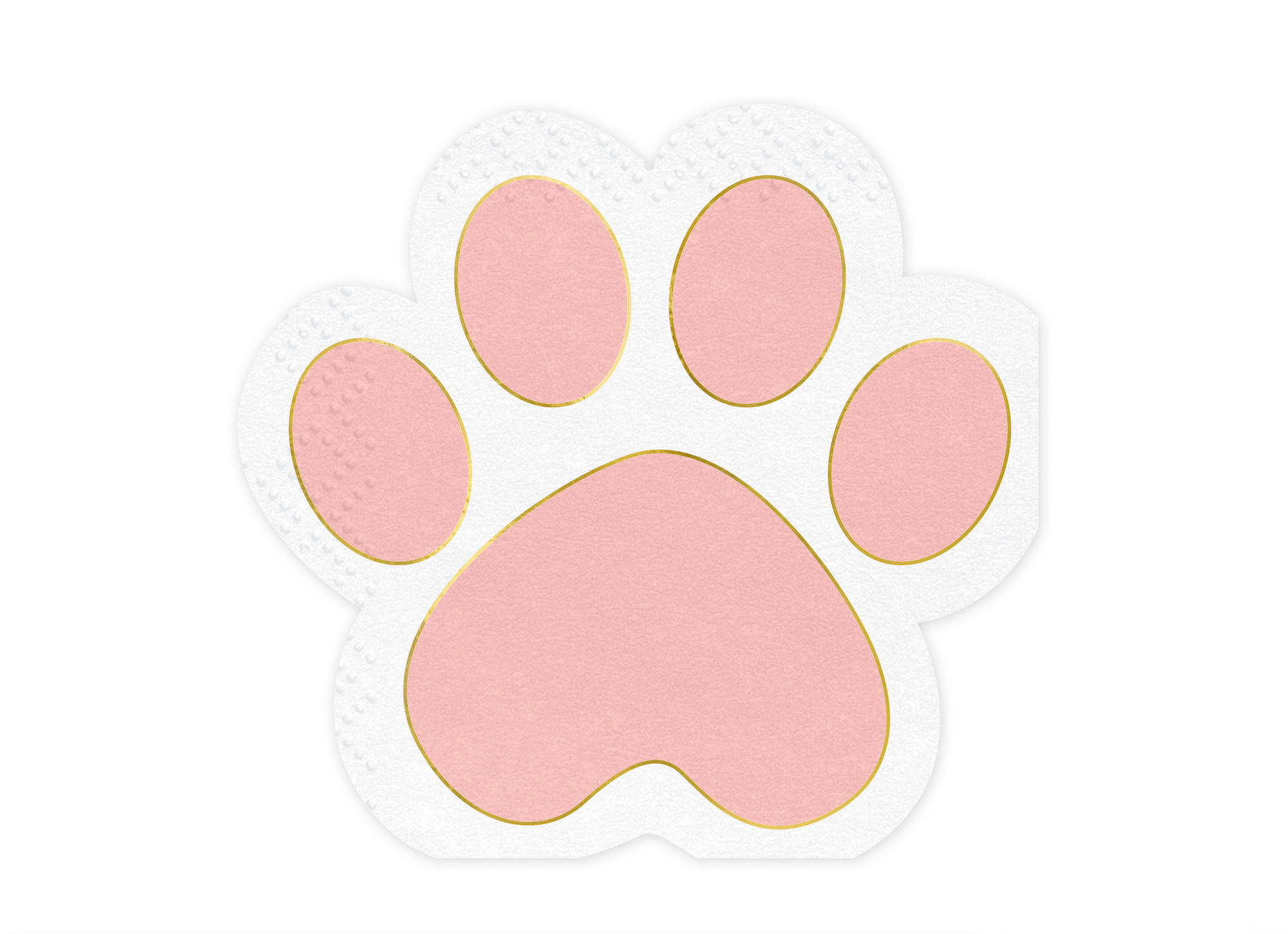 Pink Kitty Paw Print Lunch Napkins