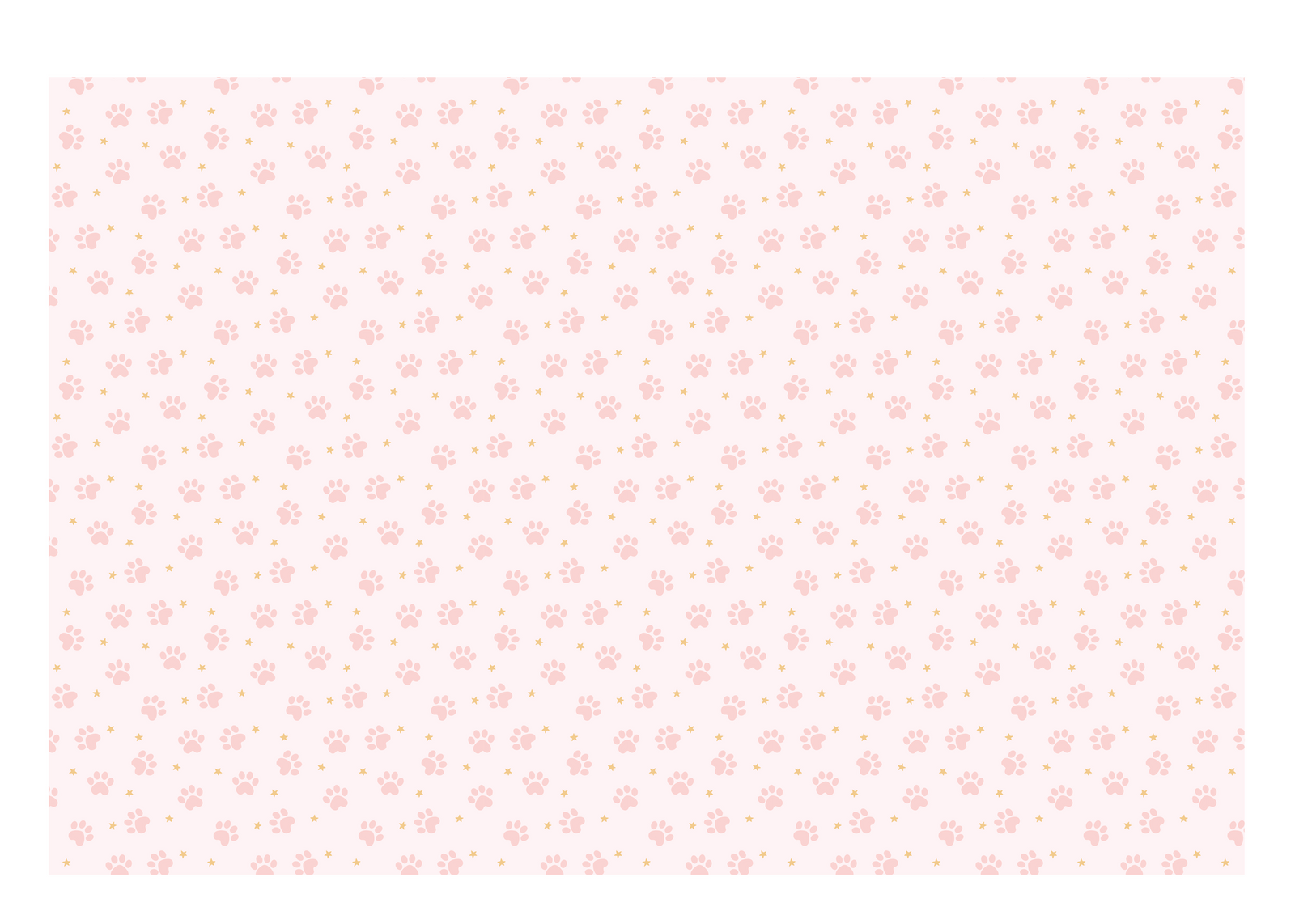 Pink Paws Paper Tablecloth