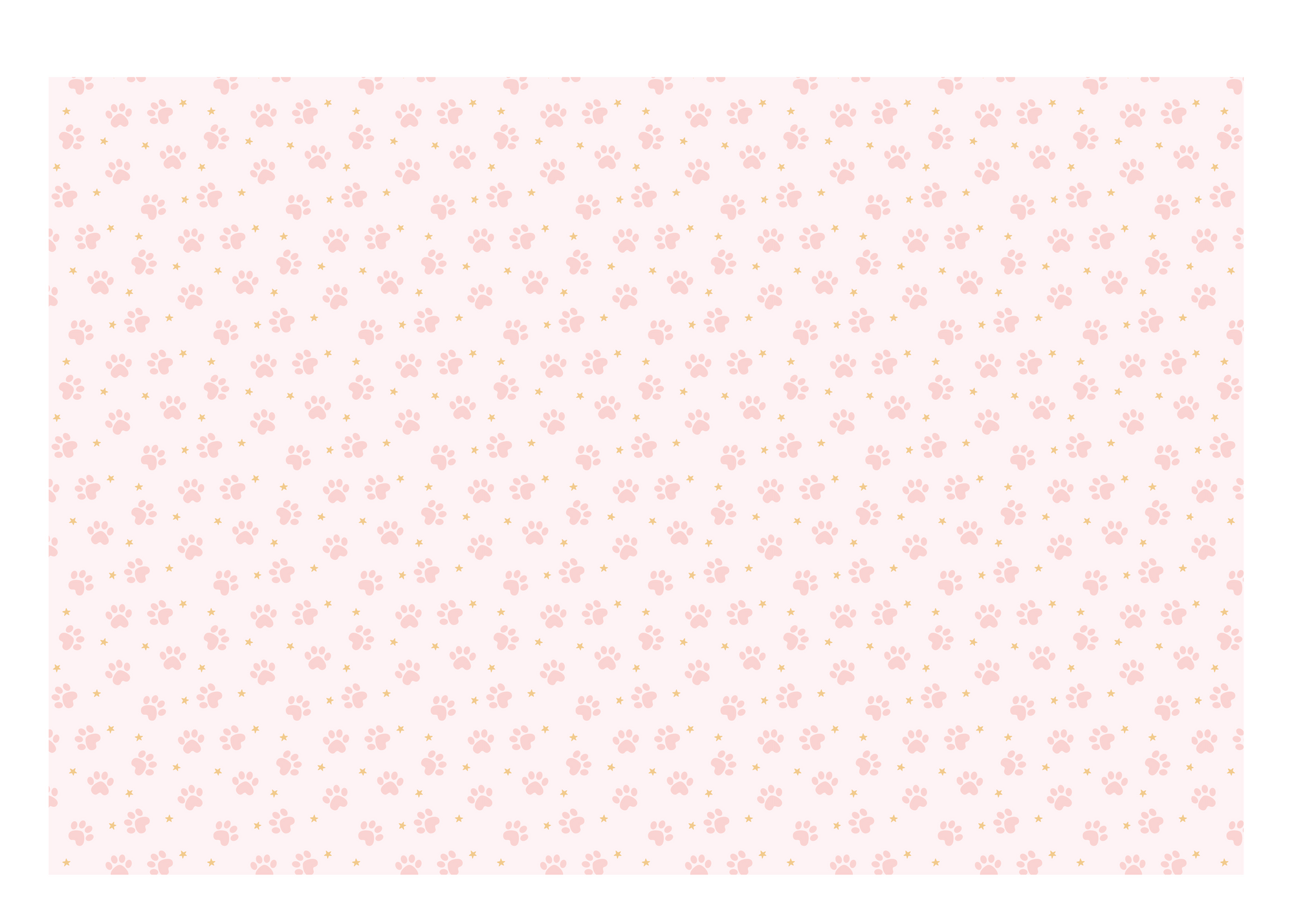 Pink Paws Paper Tablecloth