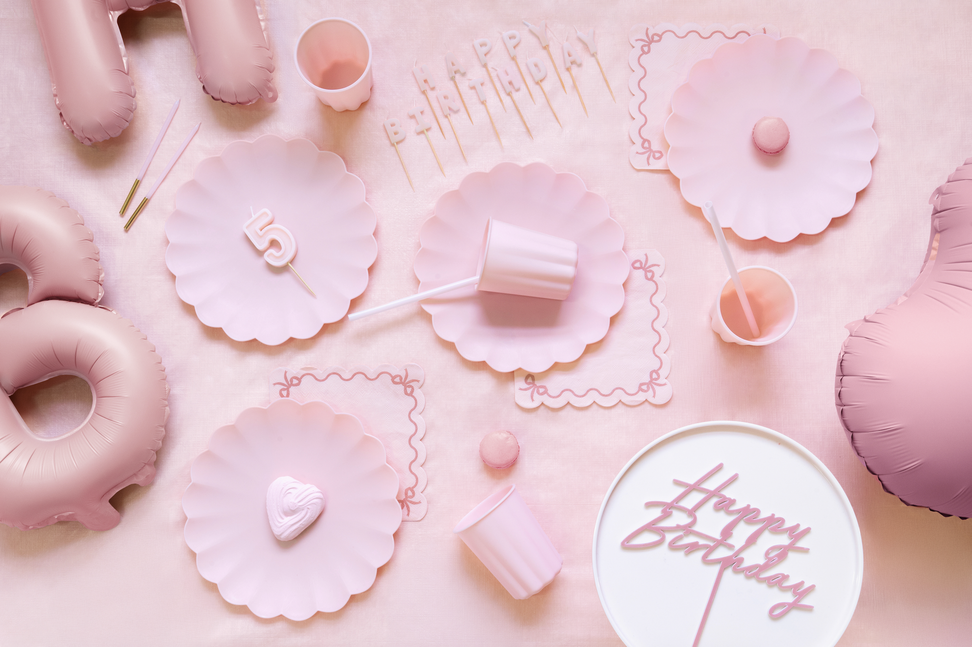 Pink Ruffled Paper Napkins