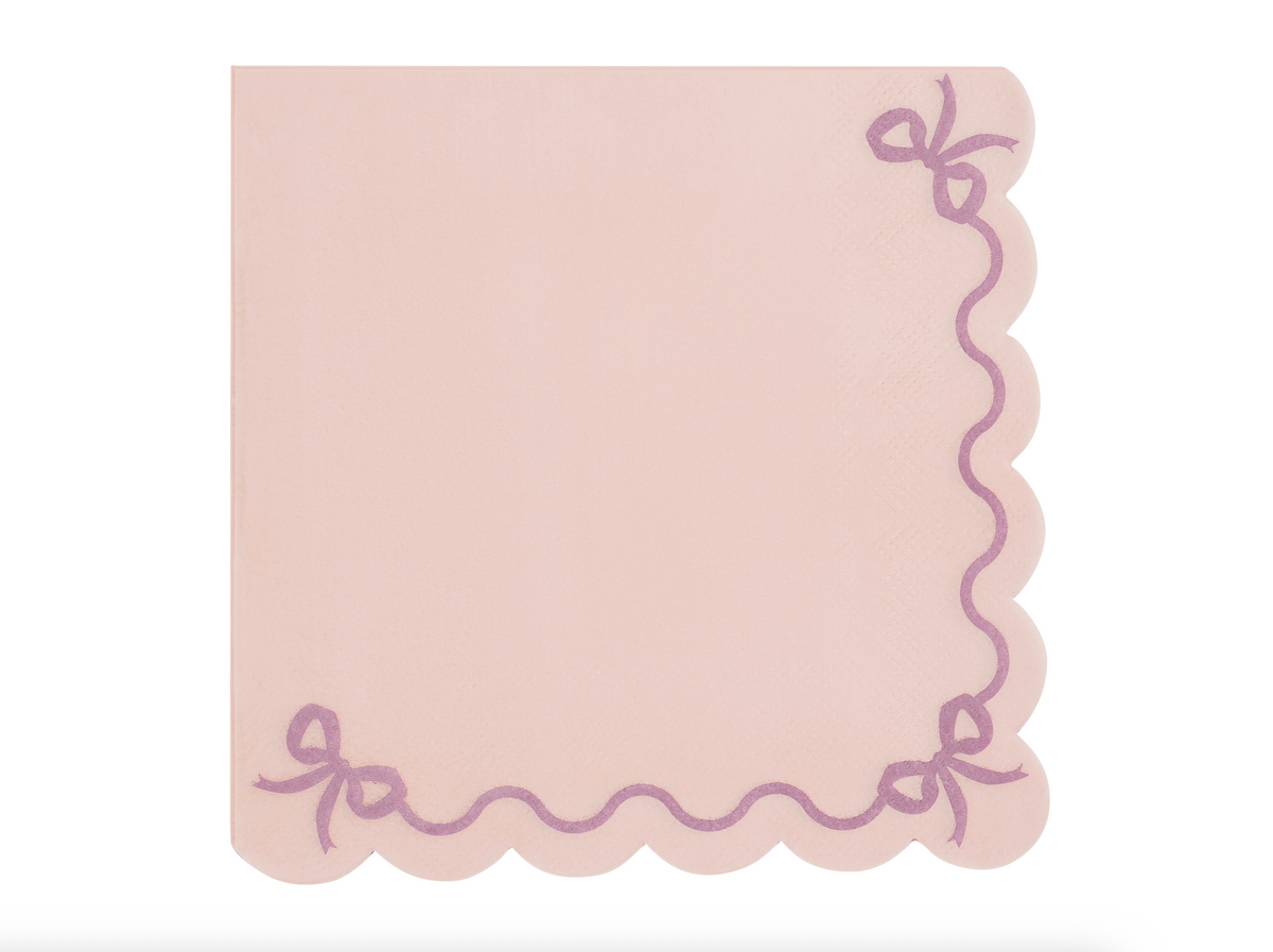 Pink Ruffled Paper Napkins