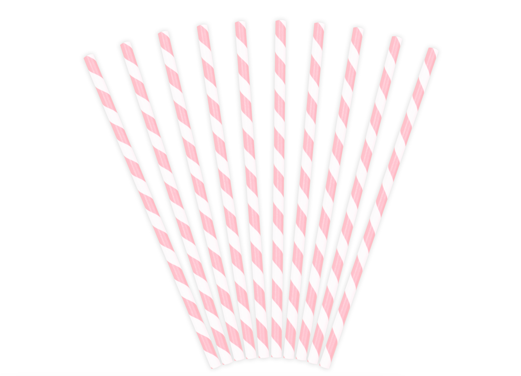 Pink Striped Paper Straws