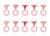 Pink and Gold Engagement Ring Drink Tags