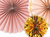 Pink and Gold Decorative Paper Fans
