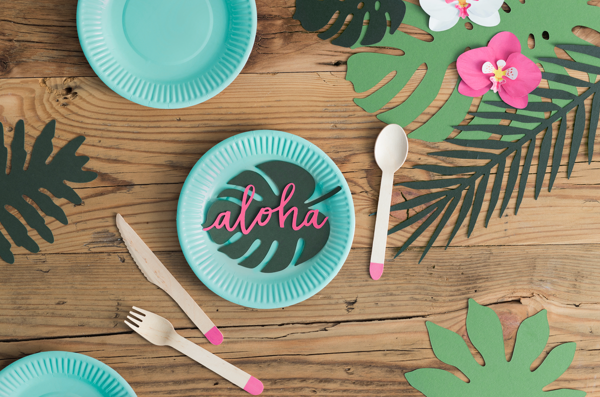 Place Cards Aloha Monstera