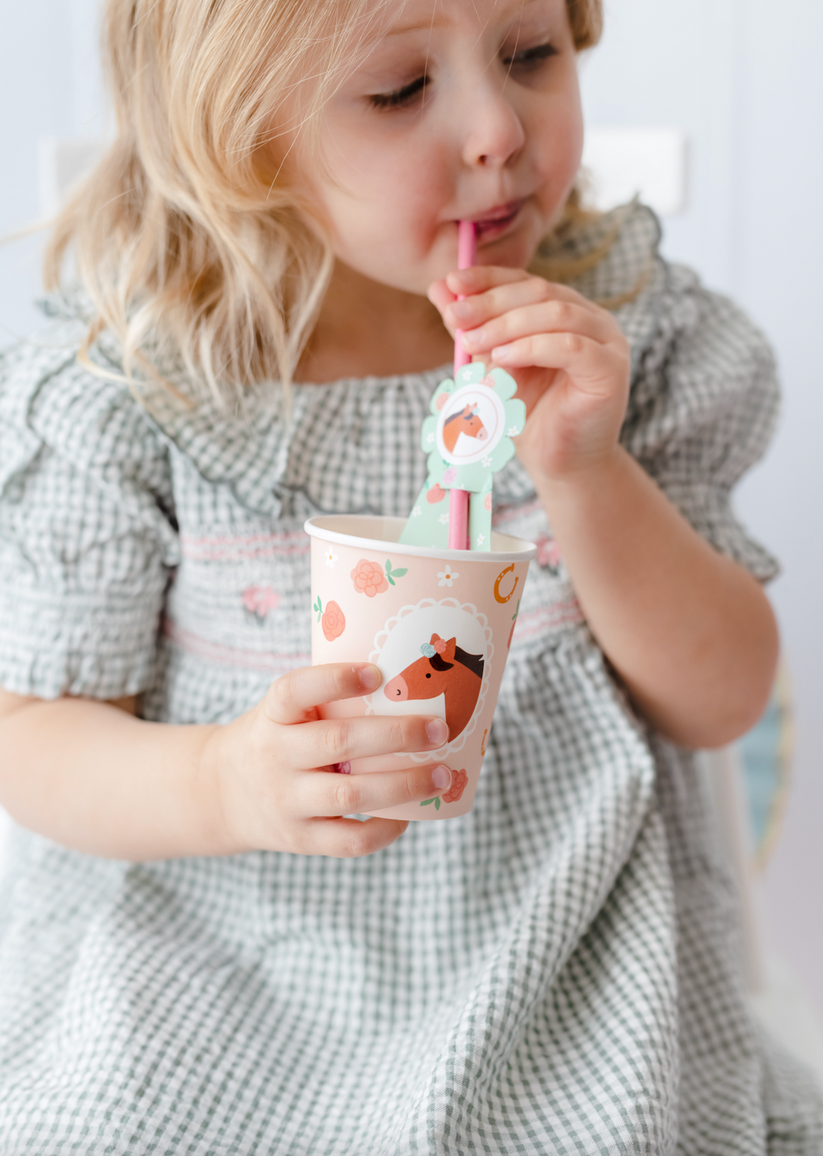 Floral Pony Party Straws 