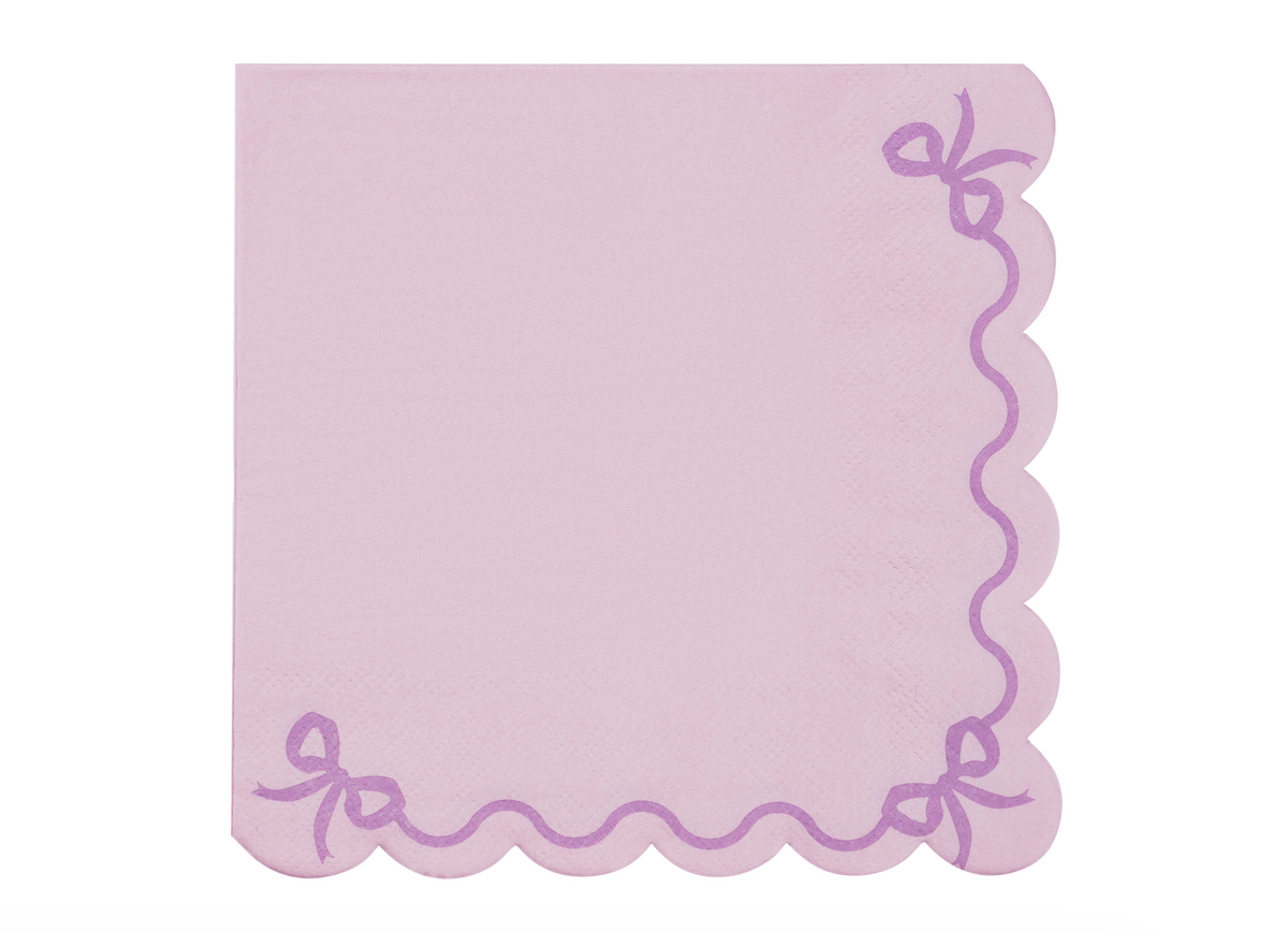 Purple Ruffled Paper Napkins