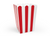 Red Striped Popcorn Boxes