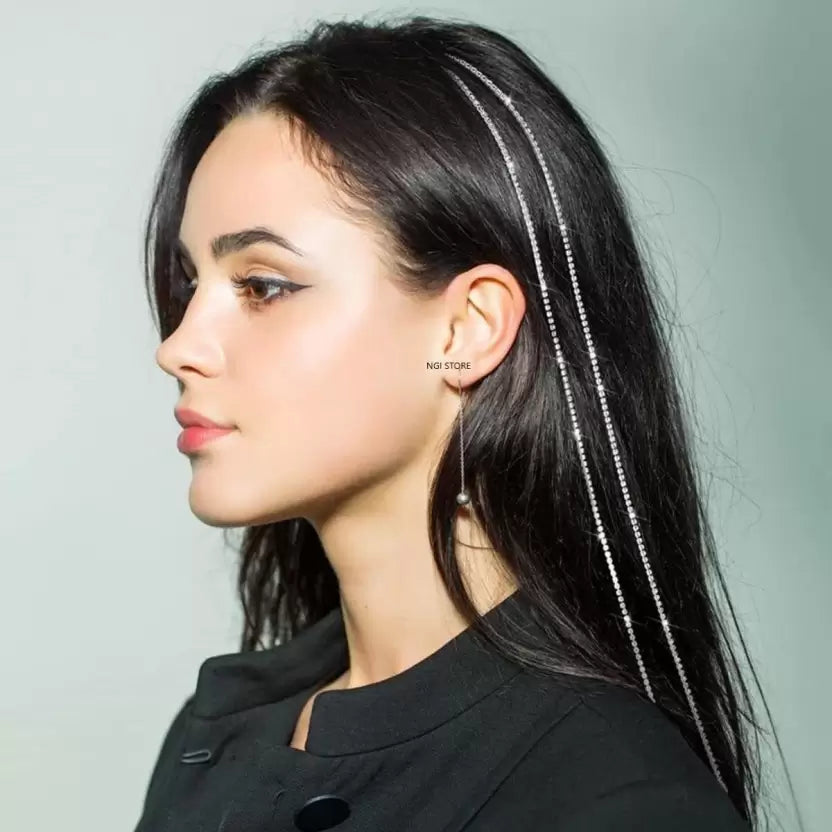 Rhinestone Long Tassel Hairpin