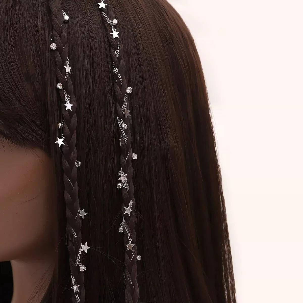 Rhinestone Star Chain Hairpins