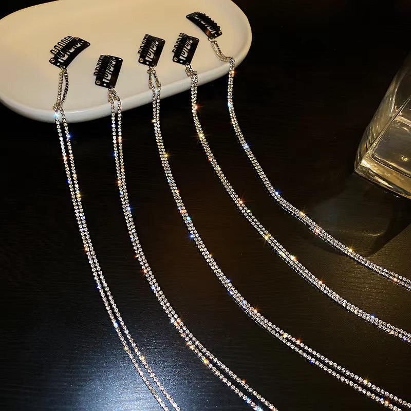 Rhinestone Long Tassel Hairpin