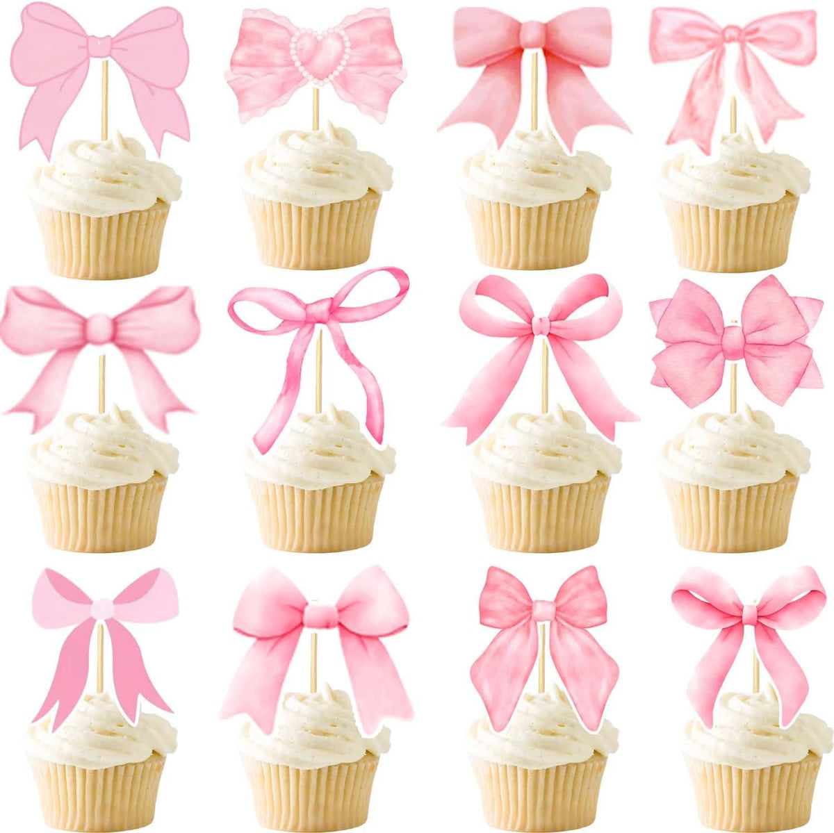 Ribbon Bow Cake Toppers